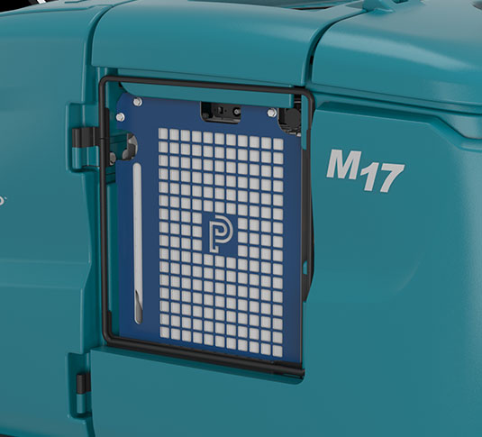 M17 Varredora-lavadora de condutor sentado a bateria alt 11